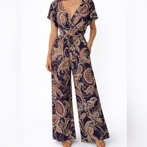 Soieblu Multicolor Paisley Jumpsuit